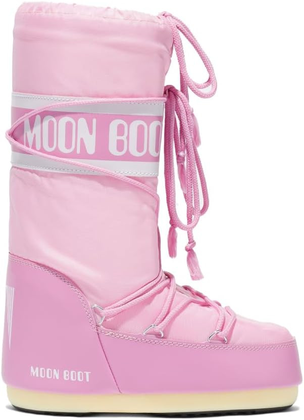 Amazon.com: Moon Boot, Icon Nylon Insulated Slip On Unisex Snow Boots, M3.5-6, W4.5-7, Pink : Clo... | Amazon (US)