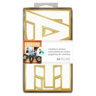 Momenta® San Sarif Alphabet Cardstock Stickers, White & Gold | Michaels Stores