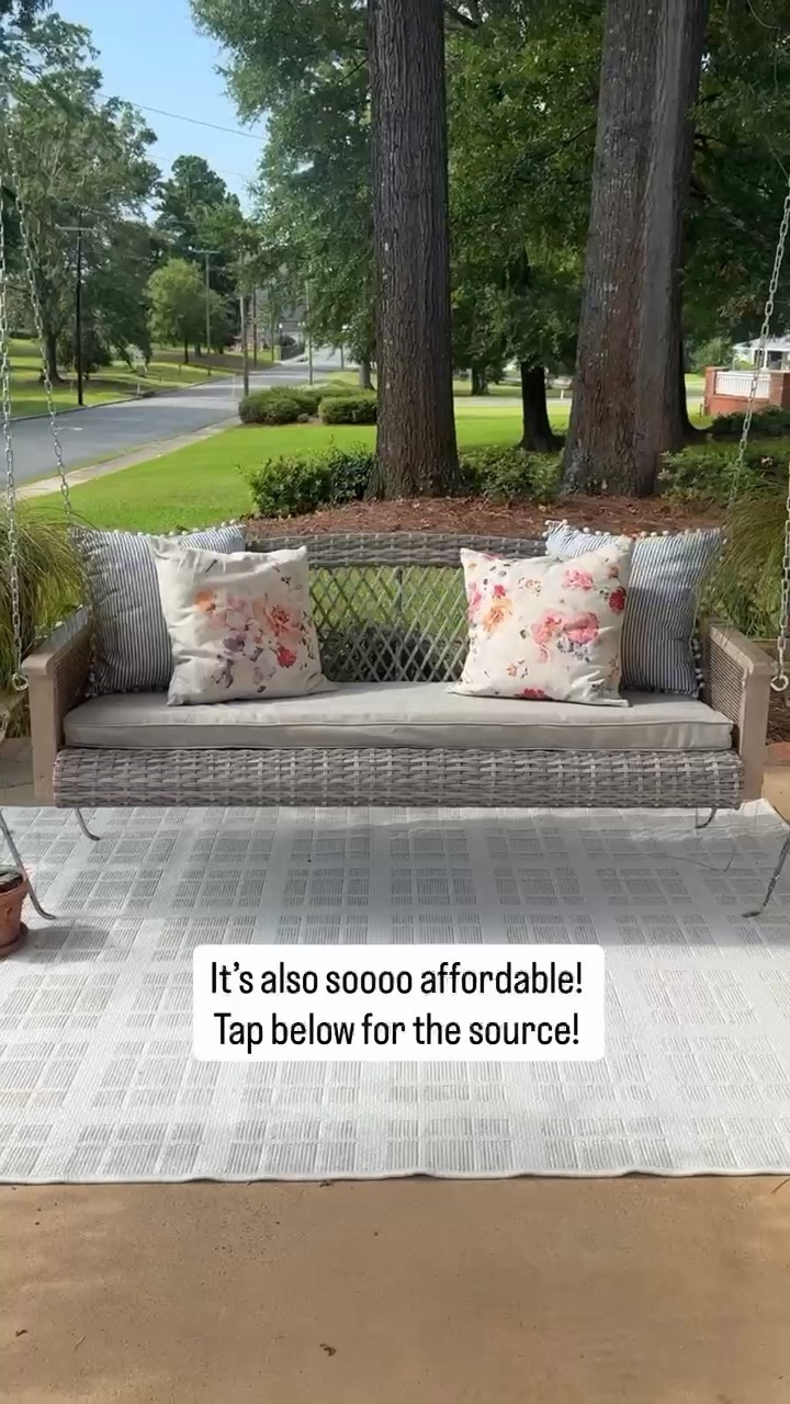 This porch swing is such a dream—and surprisingly so easy to install, which makes it even better 🤍 

#LTKSeasonal #LTKHome