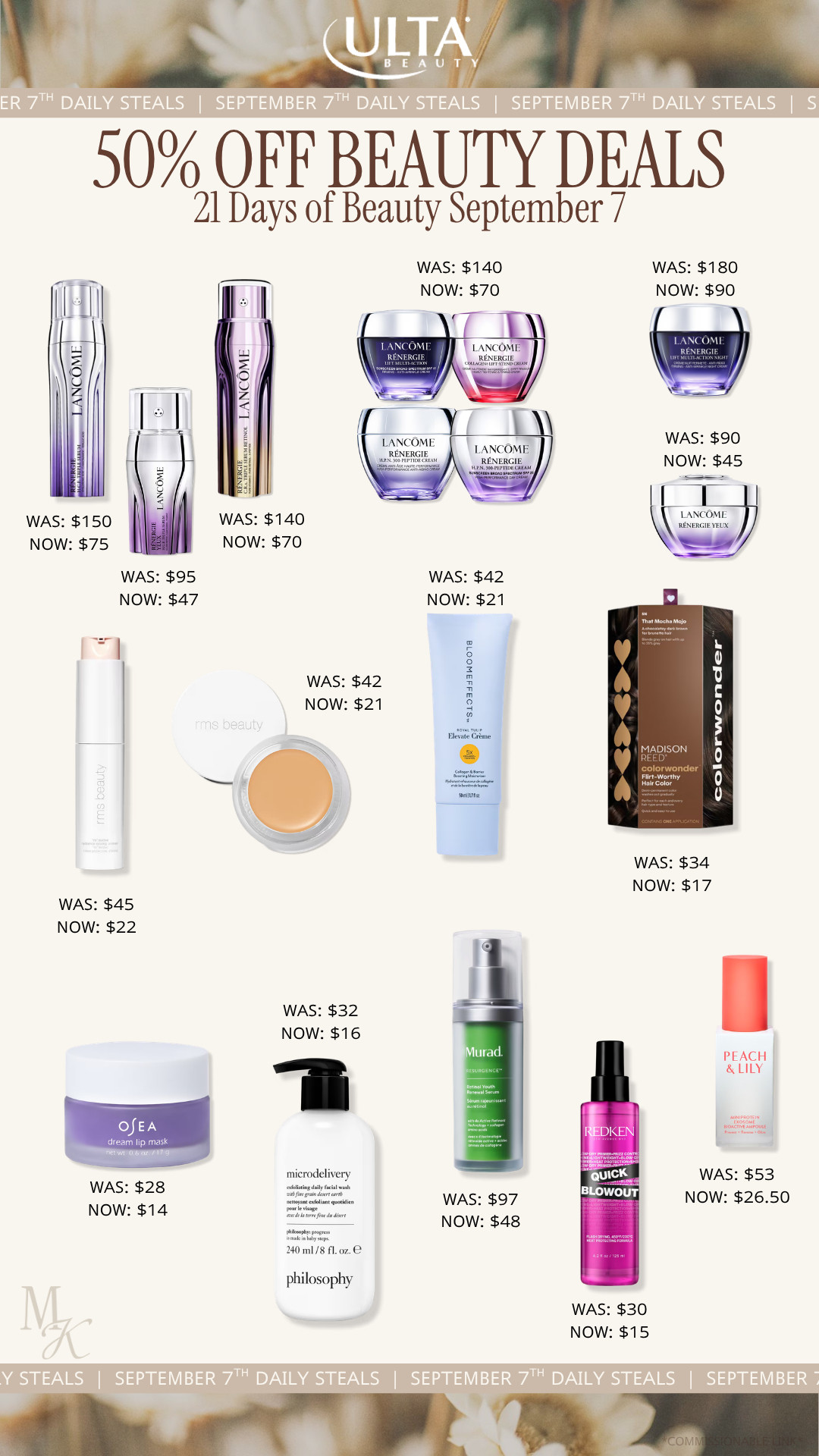 ulta 21 days of beauty sale! lancome, mature skin, skincare, favorite beauty, hair care, luxury beauty

#LTKOver40 #LTKSaleAlert #LTKBeauty