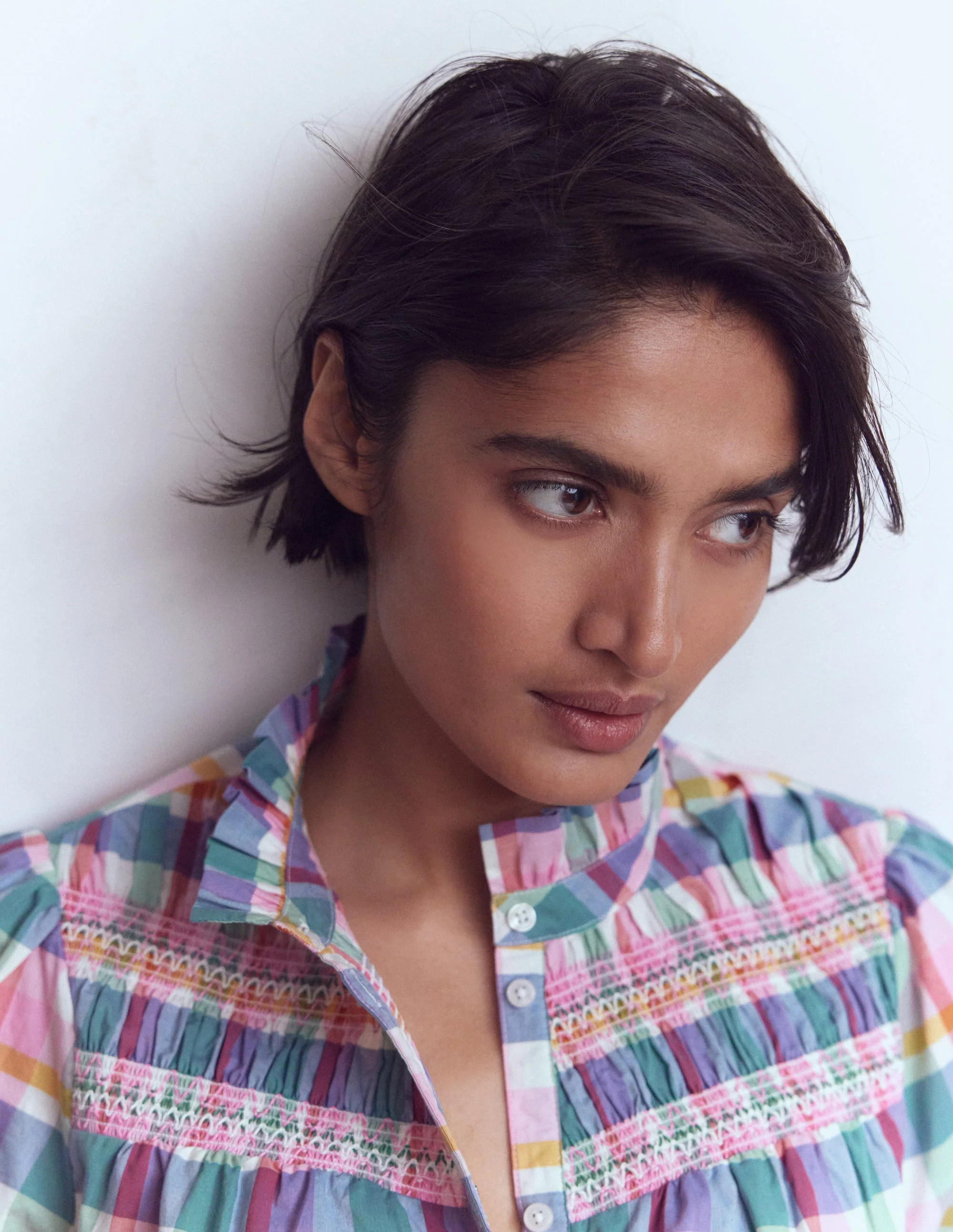 Boden Women's Esme Smocked Detail Frill Top | Size 16/18 | Boden (US)