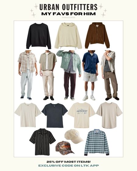 My favs for him! 
Urban Outfitters is 25% off sitewide*! Access the exclusive code “LTK25” within the LTK creator app. The LTK Spring Sale is March 8th-11th! 
*exclusions apply 

#LTKmens #LTKSpringSale #LTKsalealert