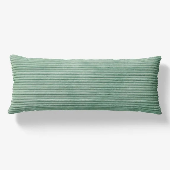 Mainstays Kids Body Pillow with Plush Ribbed Corduroy Removable Cover, 48" x 20", Light Green | Walmart (US)
