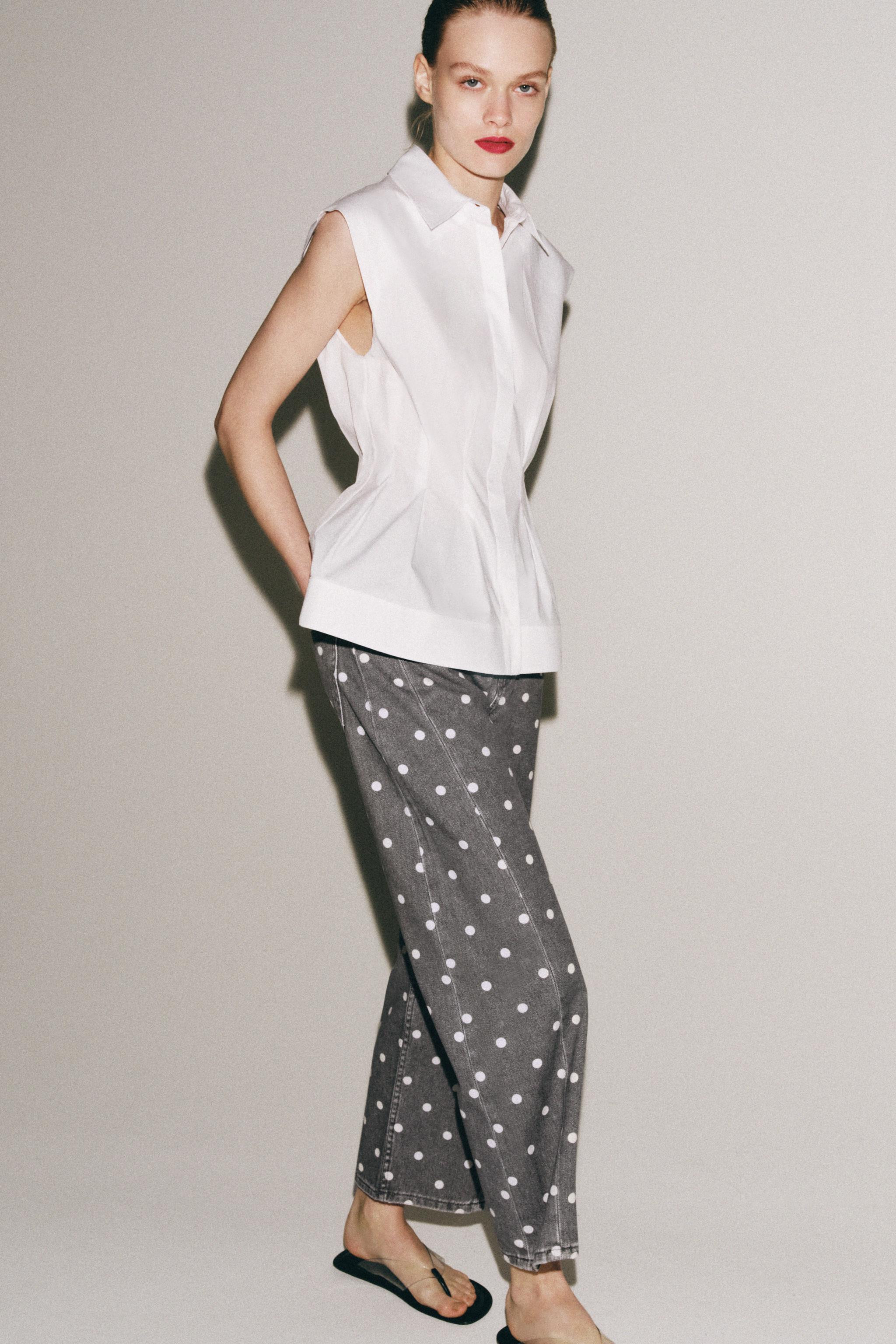 PLEATED SLEEVELESS SHIRT ZW COLLECTION | Zara US