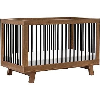 Babyletto Hudson 3-in-1 Convertible Crib with Toddler Bed Conversion Kit in Natural Walnut/Black,... | Amazon (US)