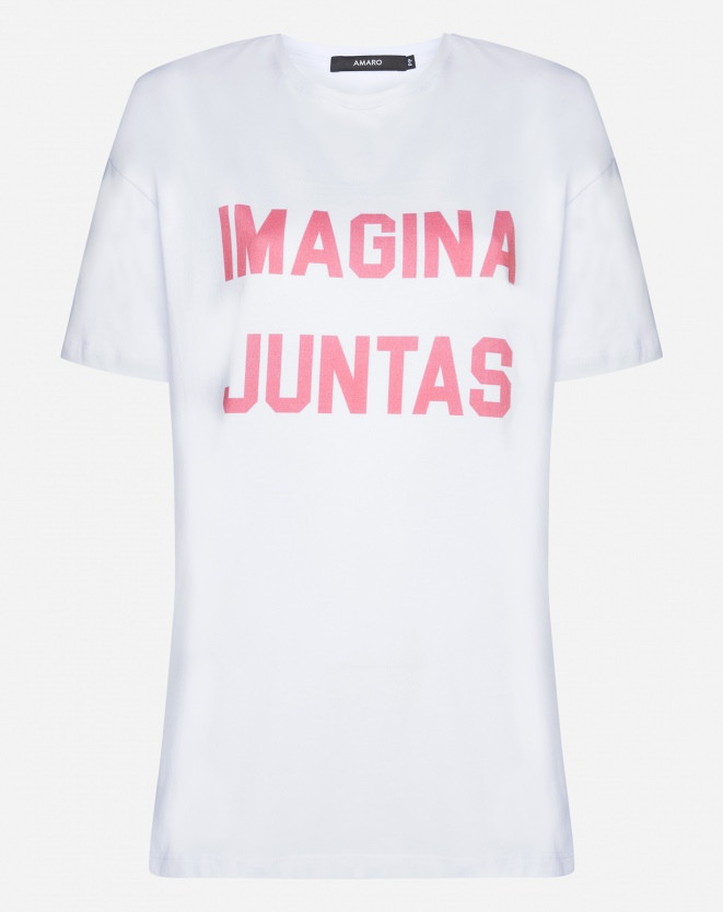 CAMISETA IMAGINA JUNTAS GLAMOUR | Amaro BR