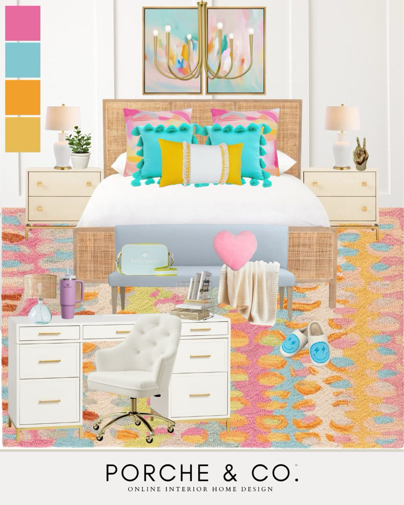 Curated collection, preppy girls room, preppy bedroom, girls bedroom decor
#visionboard #moodboard #porcheandco

#LTKStyleTip #LTKHome #LTKKids