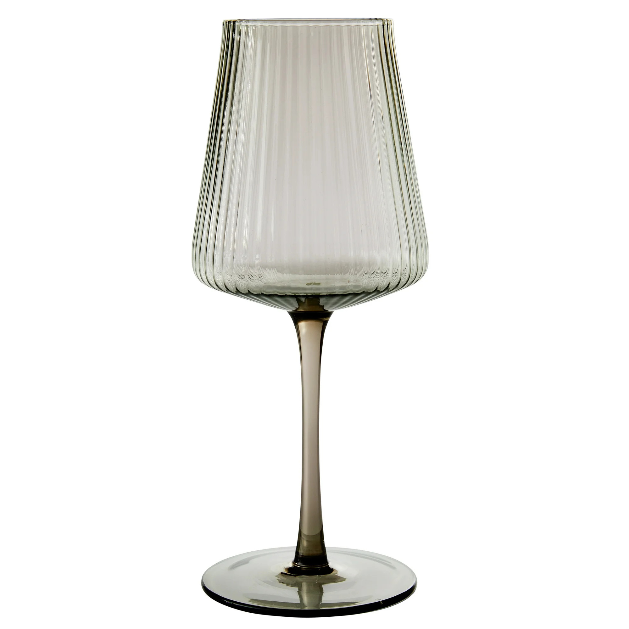 Better Homes & Gardens Glass 17 oz Ribbed Wine Glass, Smoke | Walmart (US)