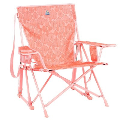 GCI Outdoor Kickback Rocker Outdoor Portable Mid Profile Rocking Camping Chair - Soft Pink Leaf | Target