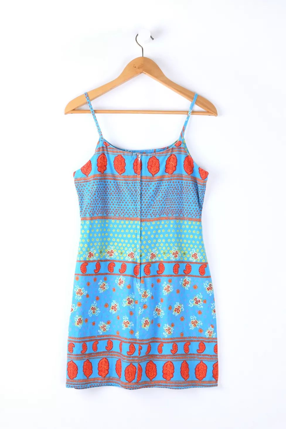 Vintage Y2k Aqua-Blue Printed Mini Dress | Urban Outfitters (US and RoW)
