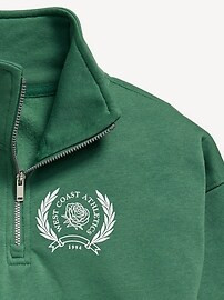 Long-Sleeve Quarter Zip Sweatshirt for Girls | Old Navy (US)