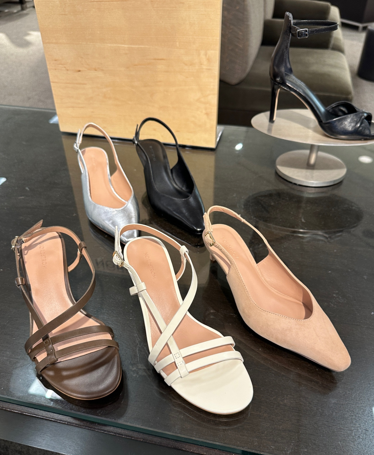 Bought these minimal sandals - low heel, comfortable straps, sleek and modern look. True to size

I think these are a nice look for less than the Reformation Gigi sandals 

The tan slignback pumps are also a very close look to my ann Taylor ones from last year that have been super versatile. Also TTS 

#LTKfindsunder100