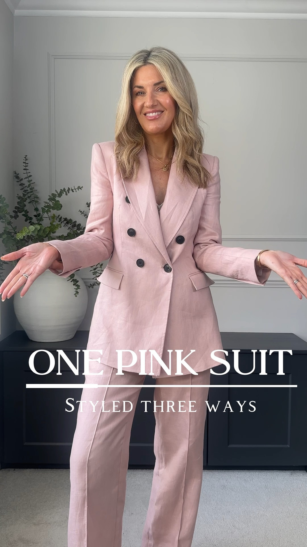 The perfect pink linen suit styled three ways 🤍

#LTKstyletip #LTKspring #LTKover50style