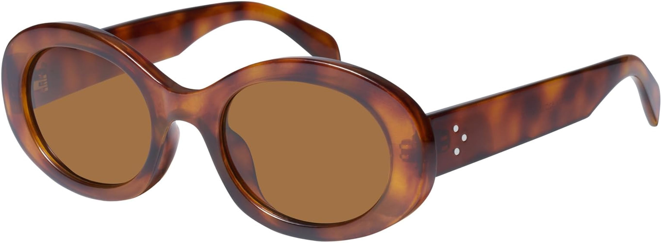 mosanana Oval Retro Trendy Sunglasses for Women 90s Style MS52371 | Amazon (US)