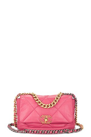 Chanel Lambskin 19 Flap Bag in Pink | FWRD 