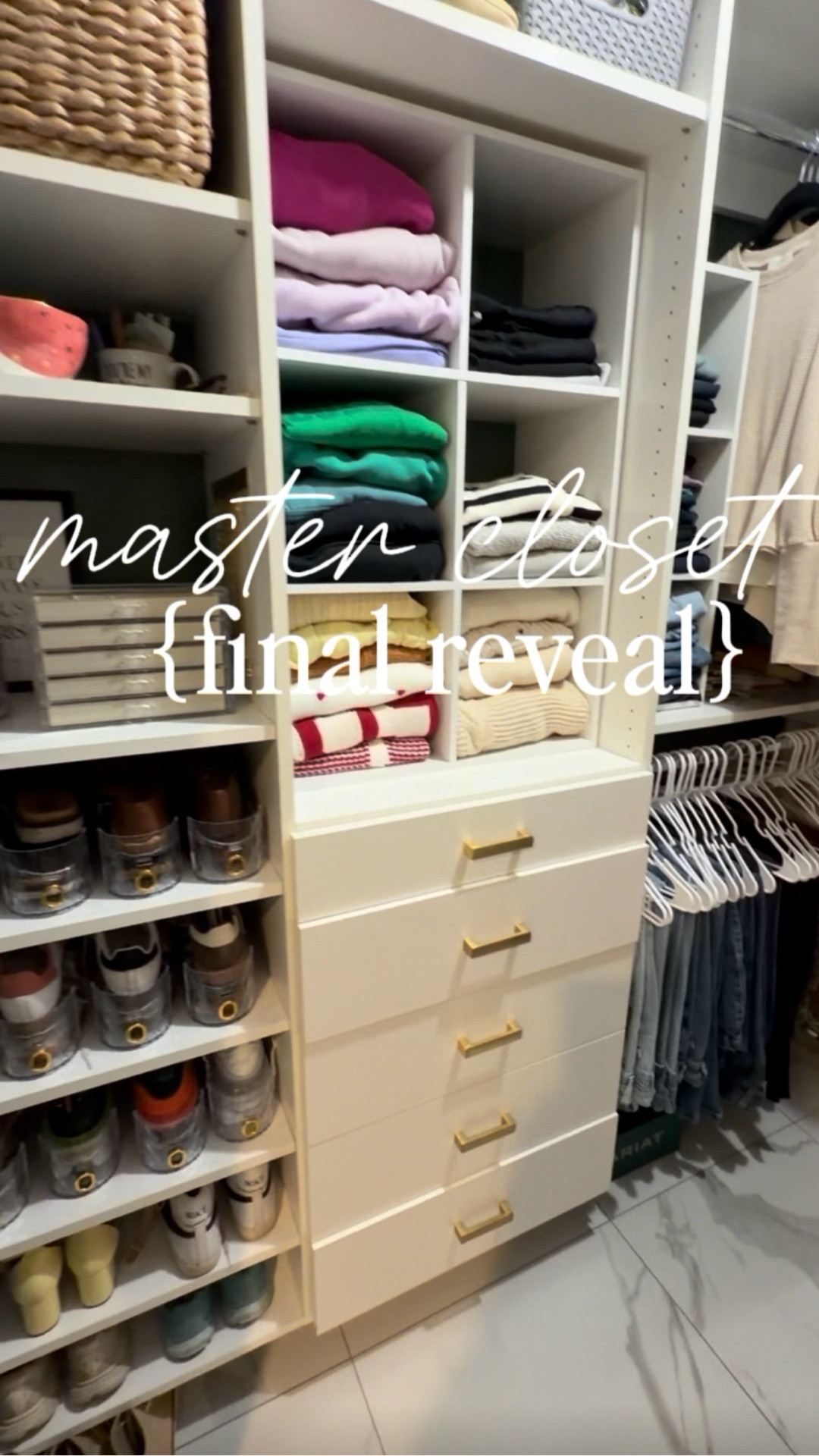 My master closet makeover is finally done and I’m obsessed 🤍 The organization systems, drawer hardware, and new lighting made the biggest difference. Everything is functional, easy to maintain, and actually looks good. Linking all my favorite finds that made this space work! #closetmakeover #organizationideas #homeorganization #closetgoals #storageideas #amazonhome #ltkhome #beforeandafter #organizedhome #pinteresthome
