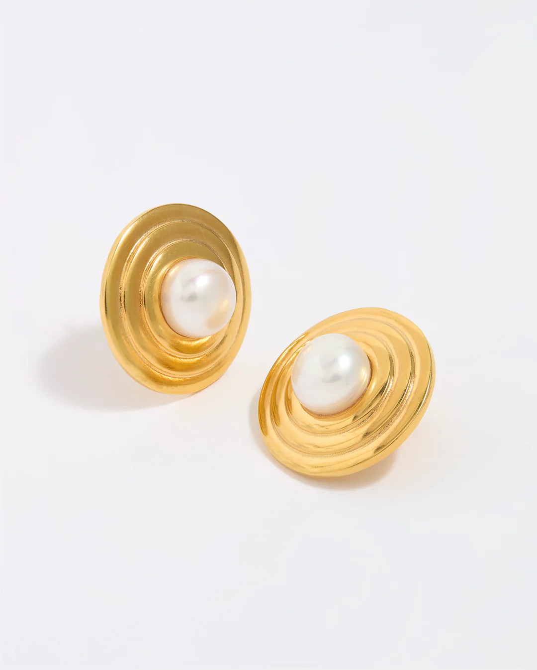 Roma Earrings, Pearl | Soru Jewellery