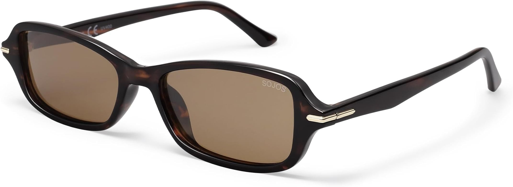 SOJOS Retro Polarized Narrow Rectangle Sunglasses Womens Mens Vintage Skinny 80s 90s Small Shades... | Amazon (US)