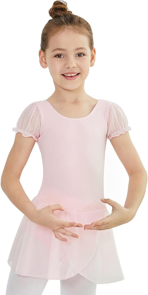 MdnMd Toddler Girls Ballet Leotards with Skirt Dance Dresses Tutu Ballerina Outfit | Amazon (US)
