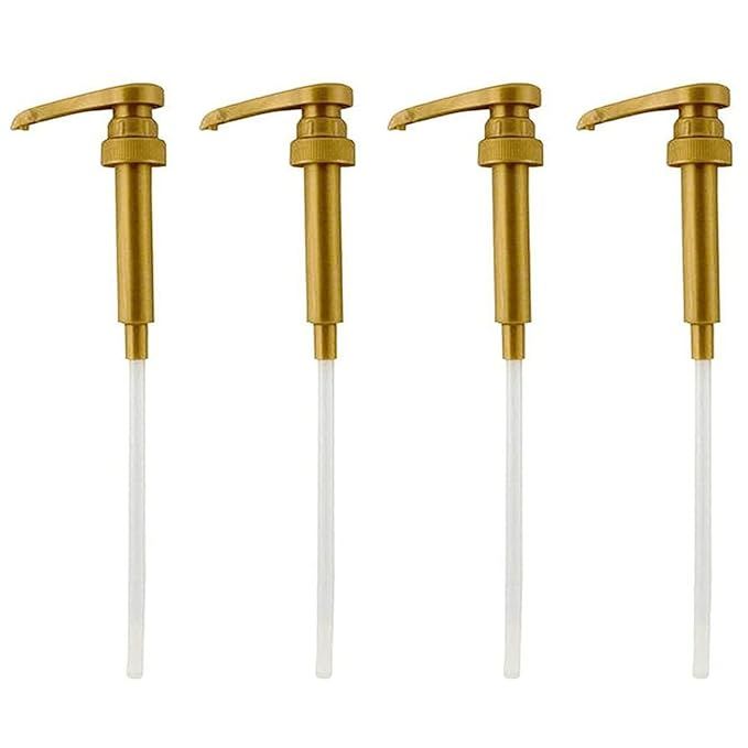 Gold Coffee Syrup Pumps (Fits Torani, DaVinci, Starbucks, Top Creamery, Allegro Syrups) Great for... | Amazon (US)