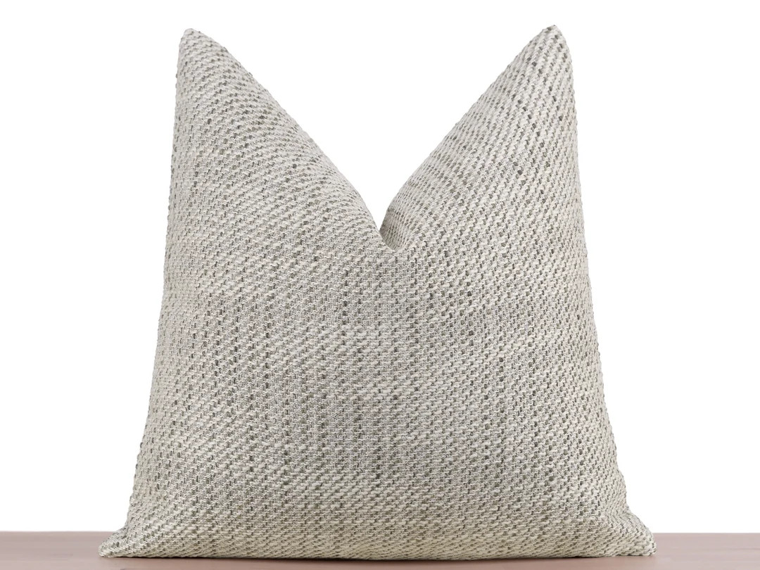 Weaving Neutral Pillow Cover, Boho Throw Pillow, Bohemian Euro Sham Cover,  Ivory and Brown Woven... | Etsy (US)