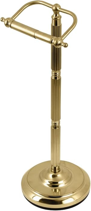 Kingston Brass CC2107 Georgian Freestanding Toilet Paper Holder, Brushed Brass 21.5 x 8.38 x 7.5 | Amazon (US)