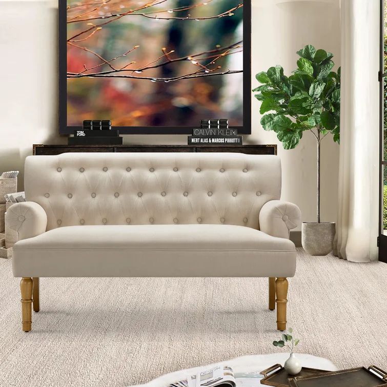 Hermosa 60'' Flared Arm Settee | Wayfair North America