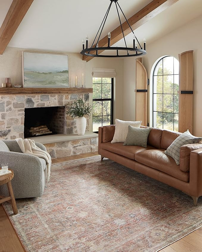 The rug is power-loomed of space-dyed polyester for exceptional durability and a depth of color; ... | Amazon (US)