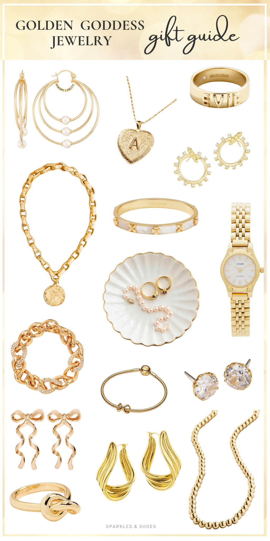 The holidays are here and so are the Sparkles and Shoes gift guides! These are the top gold jewelry options at a whole range of prices! #giftguide #presentsforher 

#LTKGiftGuide #LTKCyberWeek