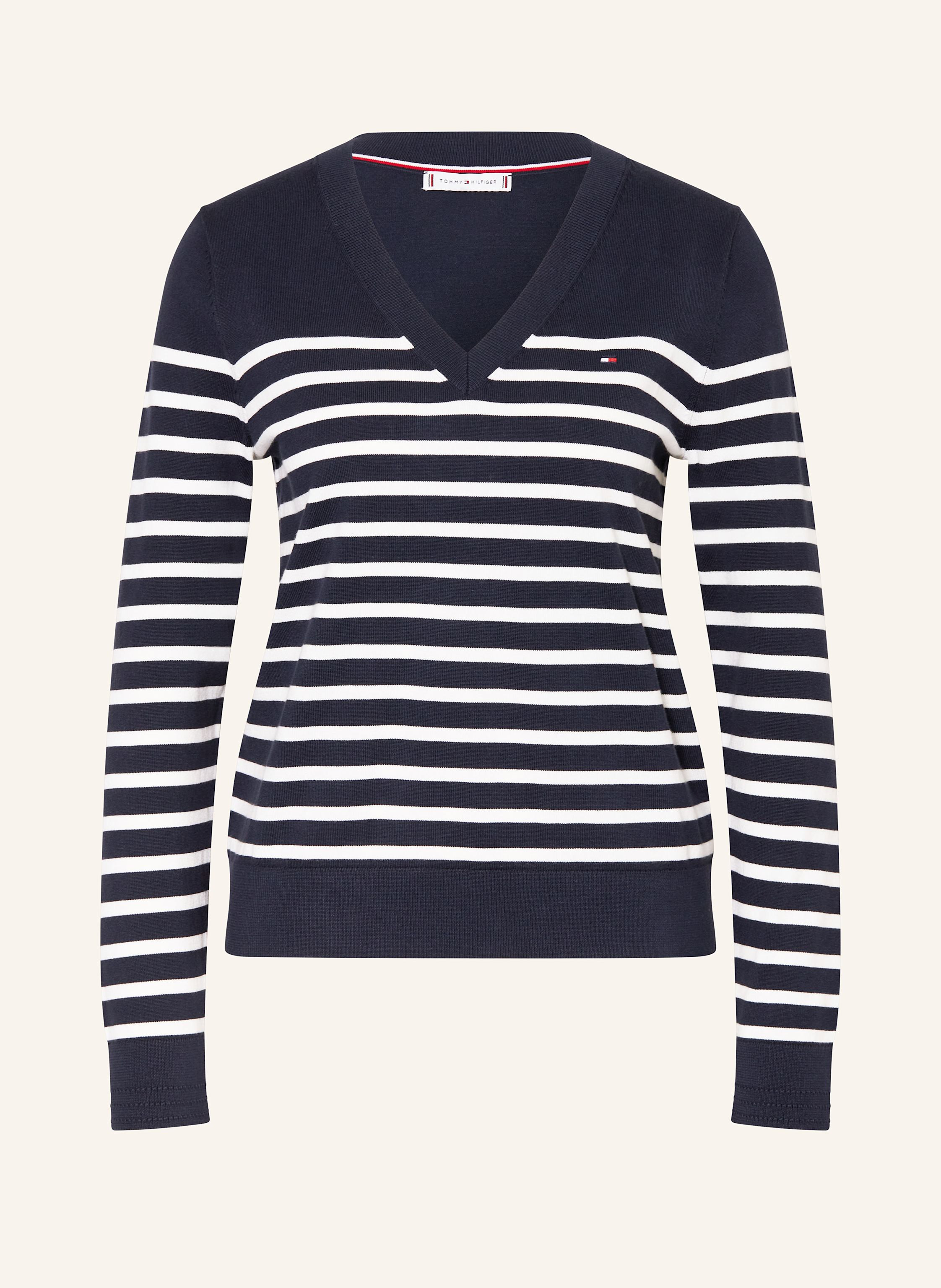 TOMMY HILFIGER Pullover in dunkelblau / ecru | Breuninger (DACH)