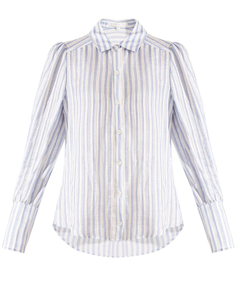 Ally Striped Blouse | Veronica Beard