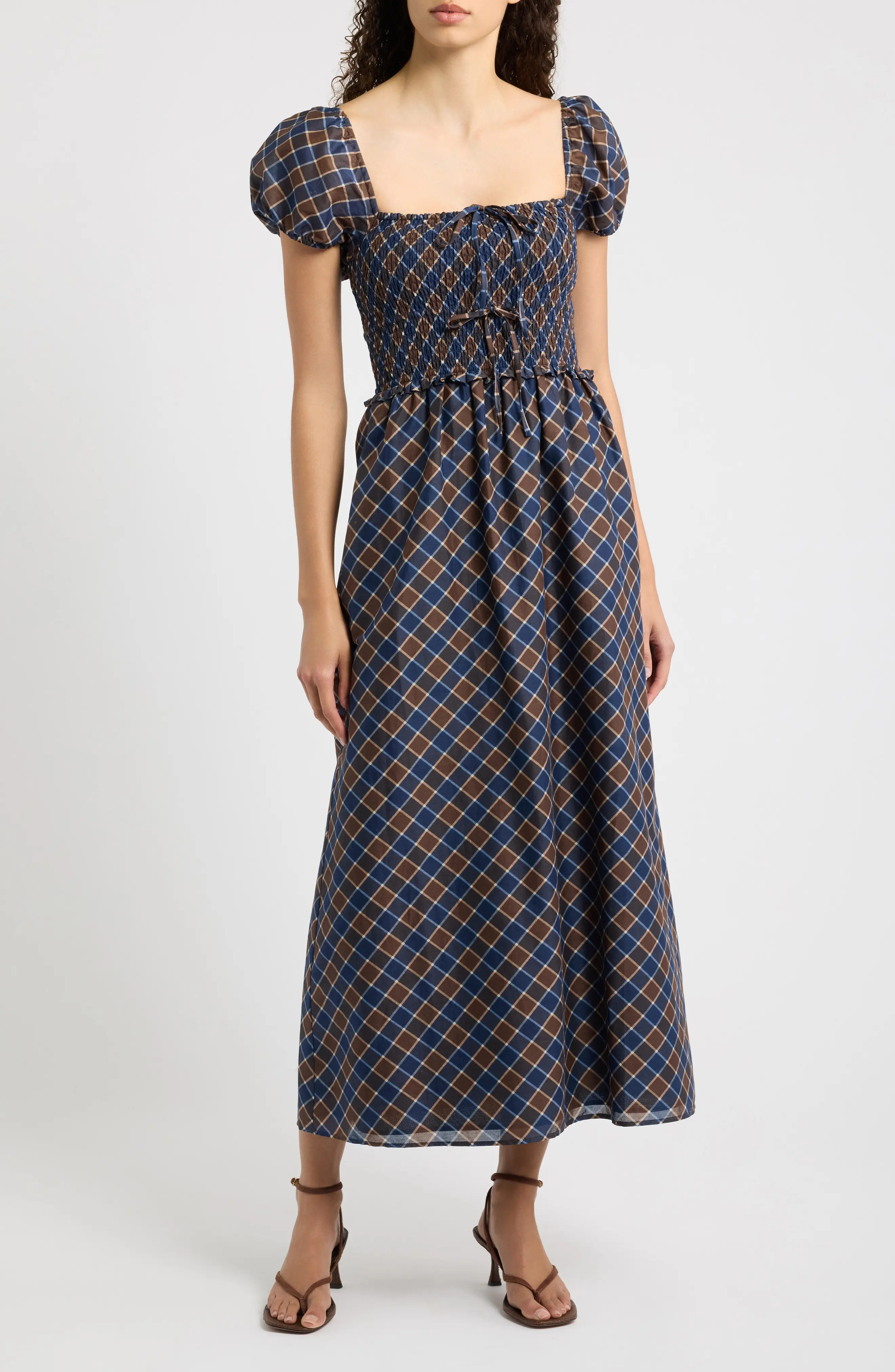 Hill House Home The Aster Plaid Cotton Nap Dress (Women) | Nordstrom | Nordstrom