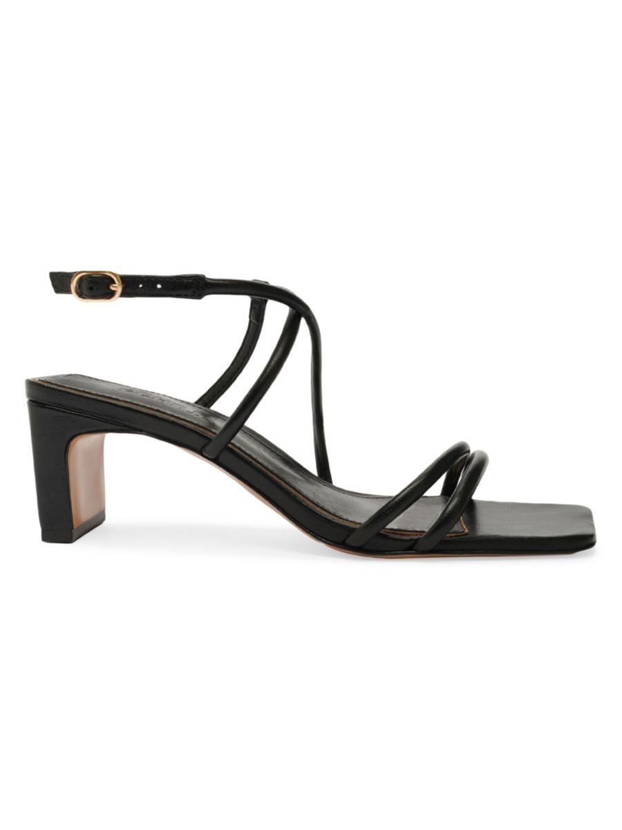 Aimee 63MM Leather Block Sandals | Saks Fifth Avenue