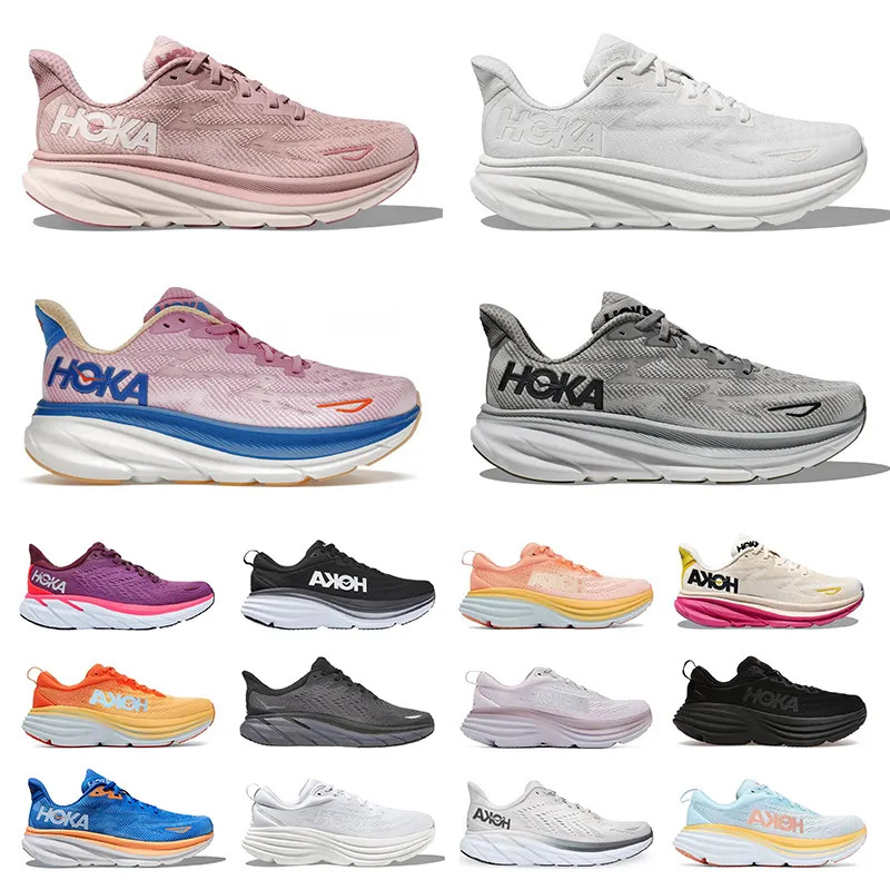 hokas shoes athletic running shoes free people hoka bondi 8 clifton 9 all blacks white mens women... | DHGate