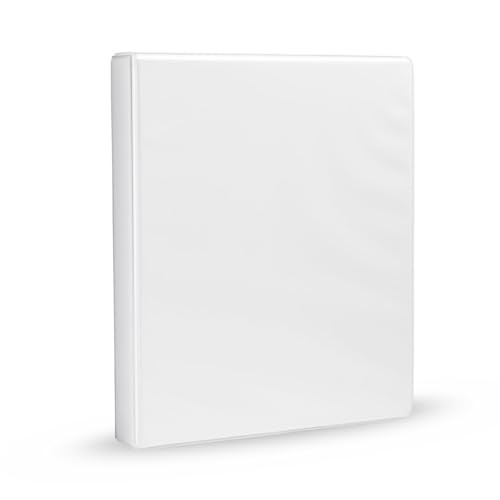 Amazon Basics 3-Ring Binder, 1-Inch, Customizable, with Pockets for Organization, White, 1-Pack | Amazon (US)