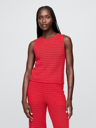 100% Cotton Crochet Tank Top | Gap (US)