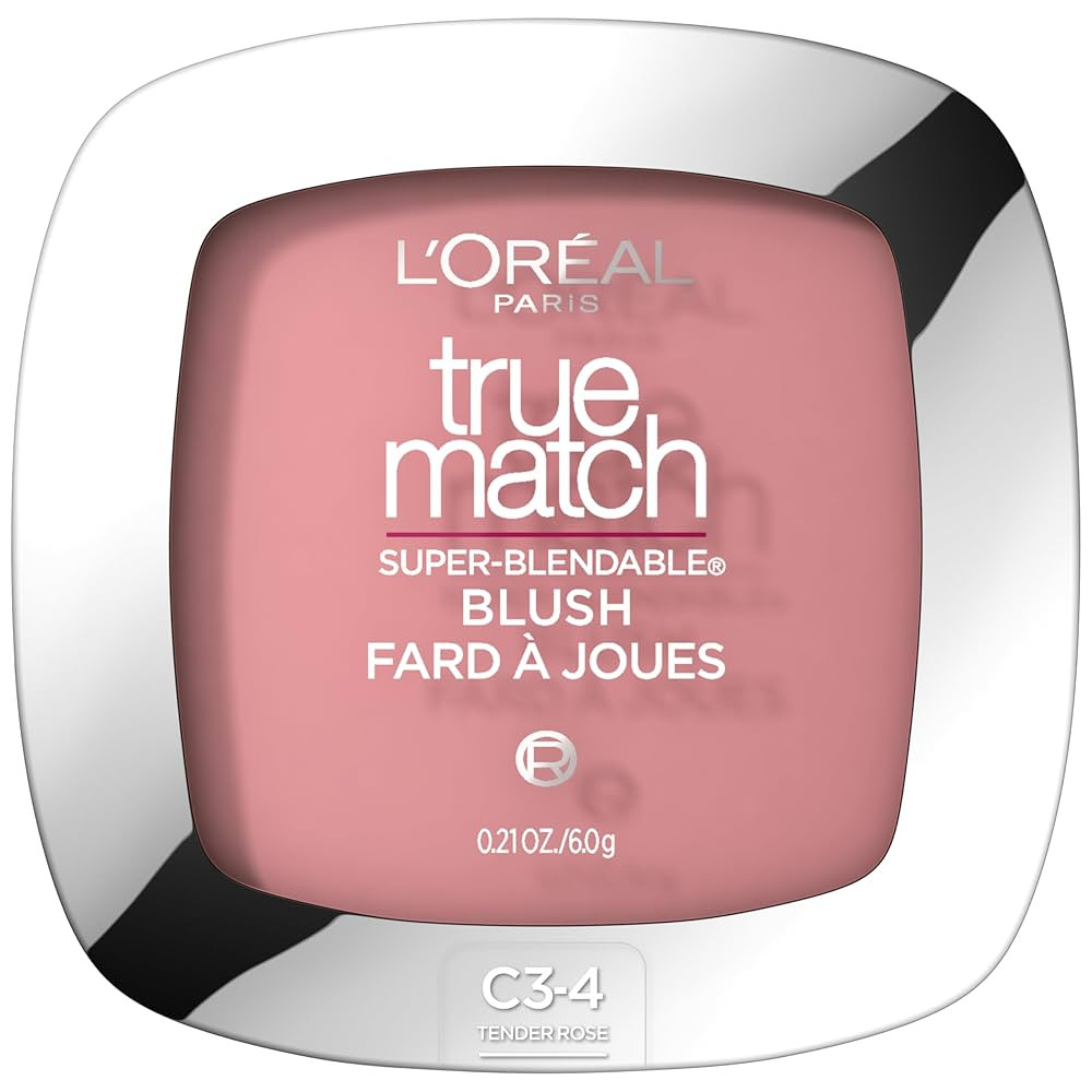 L'Oreal Paris True Match Super-Blendable Powder Blush, Tender Rose, 0.21 Oz (Packaging May Vary) | Amazon (US)