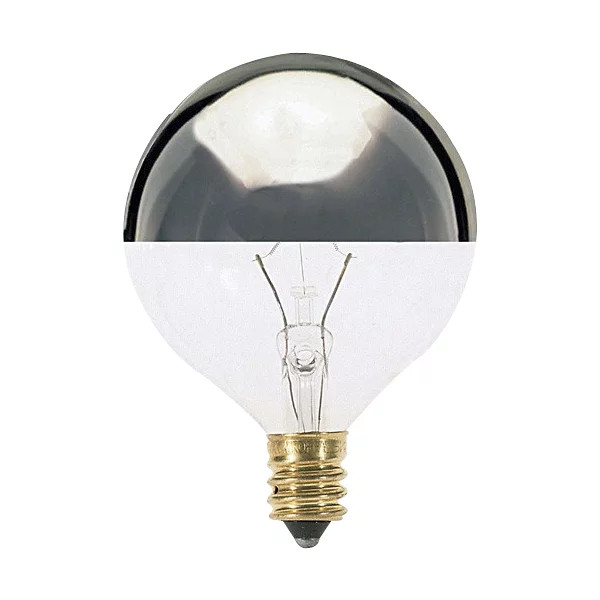 25W 120V G16 1/2 E12 Silver Crown Bulb 6-Pack by Bulbrite | Lumens