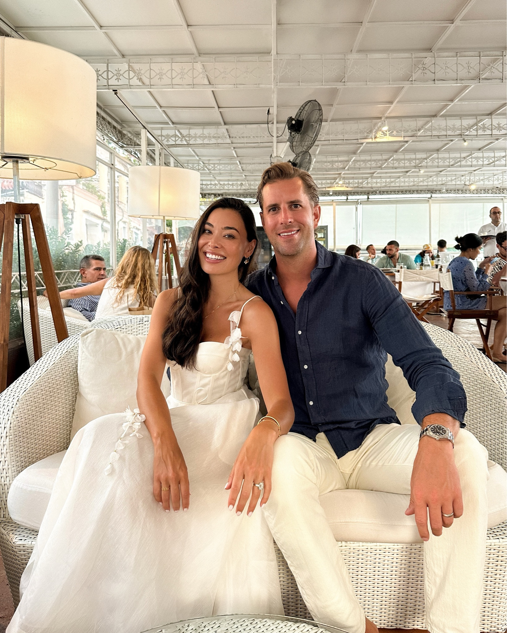 Kat Jamieson wears a white Zimmermann dress. 

#LTKstyletip #LTKSeasonal