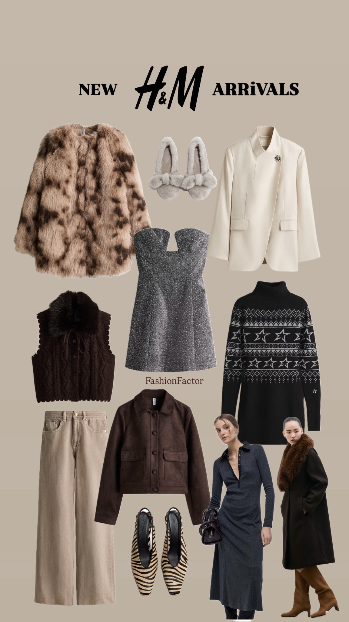 Up to -50% off. New H&M arrivals 🤍
Fluffy slippers, Heeled leather slingbacks, cable knit collar vest, fine knit polo dress, glittery bandeau style dress, brooch detail wrap jacket, wide high jeans, fluffy coat

#LTKFindsUnder50 #LTKHoliday #LTKootd