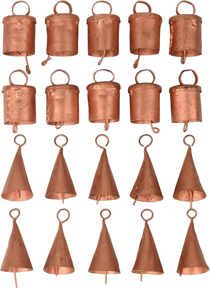 DIYANA IMPEX Vintage Indian Tin Bells Rustic Chime Vintage Jingle Bell Cow Bells Christmas Tree C... | Amazon (US)