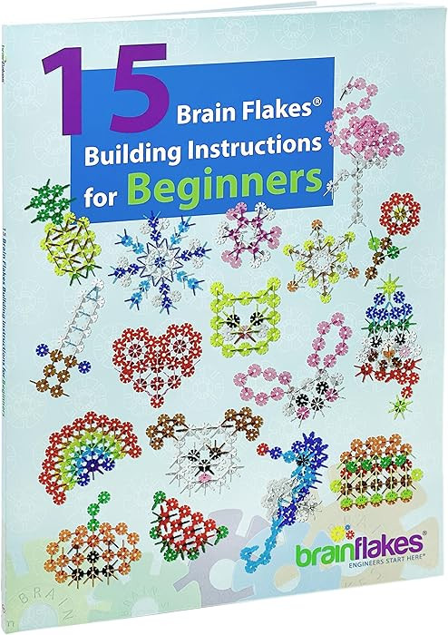 Brain Flakes Building Idea Booklet for Beginners | Large 8.5" x 11" Printed Activity Book with 84... | Amazon (US)
