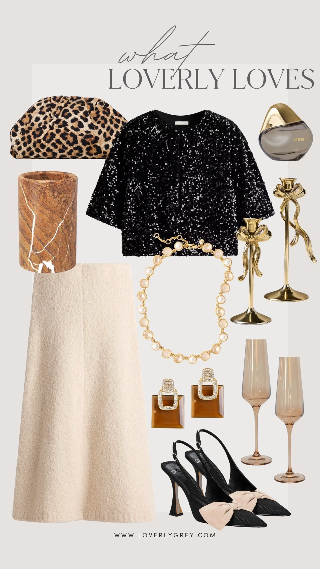 Currently loving all things holiday! So excited for the holiday season & thought I would put together a few things to wear or have at your house for the holidays!

Loverly Grey, holiday party, holiday heels, bow heels, sequin cardigan, knit skirt, champagne glasses, jewelry, holiday decor

#LTKStyleTip #LTKSeasonal #LTKHoliday