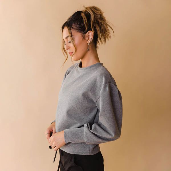 Puff Sleeve, Neo Crop, Grey | Albion Fit