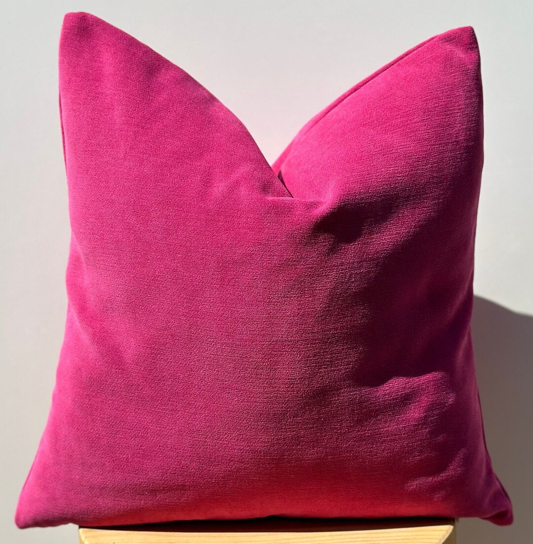 Pink Chenille Pillow Cover,magenta Throw Pillow,hot Pink Euro Sham Cover,decorative Pillow Cover,... | Etsy (US)