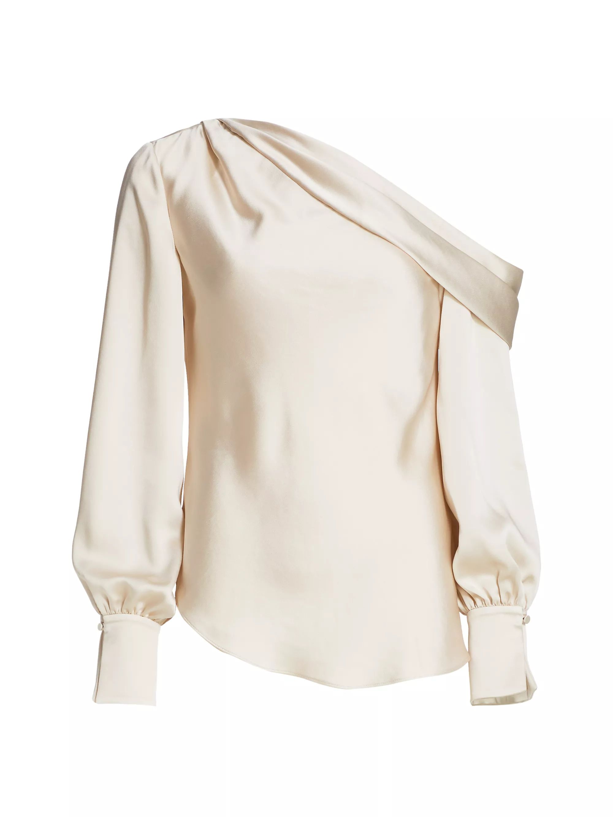 Alice Satin One-Shoulder Top | Saks Fifth Avenue