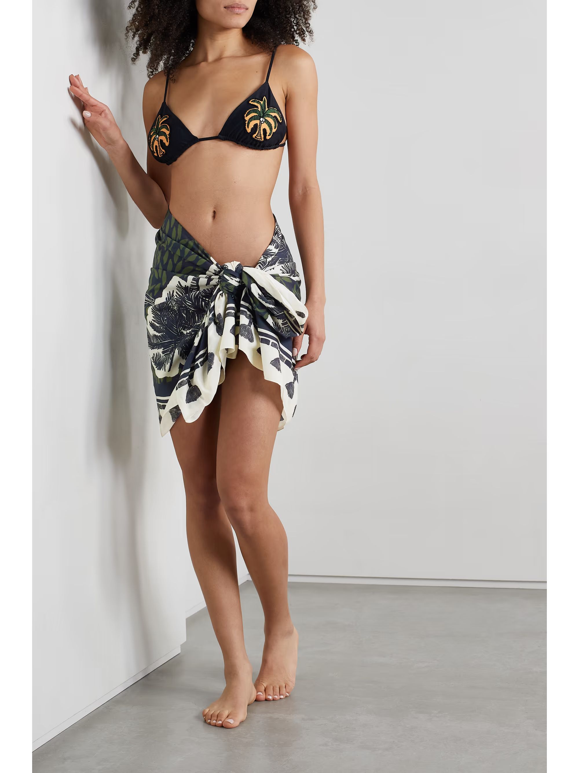 Palm De Joy printed cotton-voile pareo | NET-A-PORTER (US)