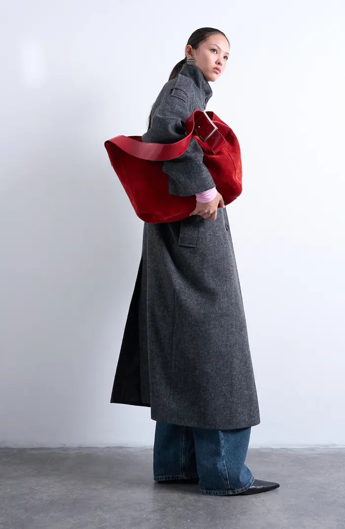 Topshop Mock Neck Car Coat | Nordstrom | Nordstrom