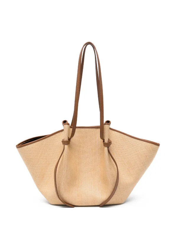 large Mochi leather-trim woven tote bag | Farfetch Global