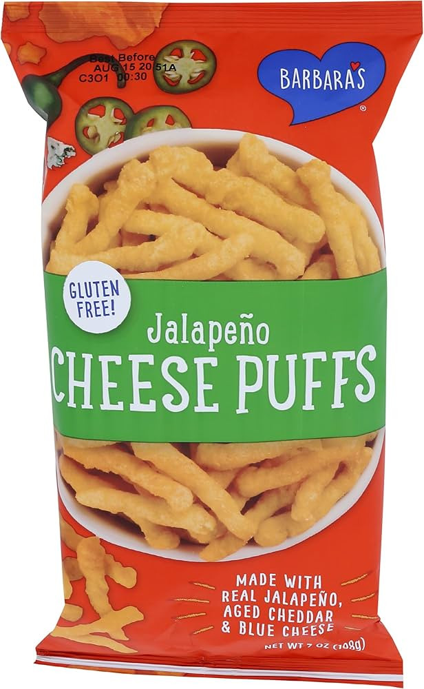 Barbaras Bakery, Puffs Cheese Jalapeno, 7 Ounce | Amazon (US)